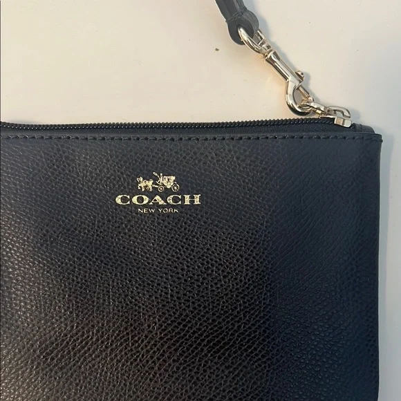 Coach Dark Navy Leather Wristlet/wallet - Picture 3 of 10